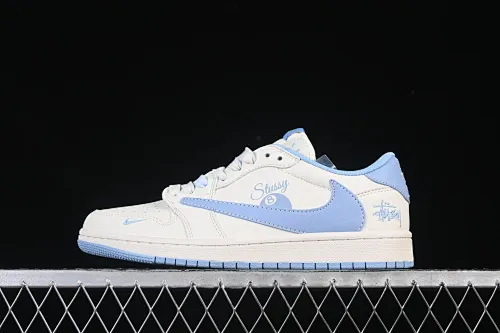 All categories Air Jordan Jordan series basketball shoes Air Jordan 1 Low Travis Scott x Fragment Design x Air Jordan 1 Low OG SP AJ1 Joe 1 Stussy joint billiards blue hook low-top cultural casual sneakers XS7089-602